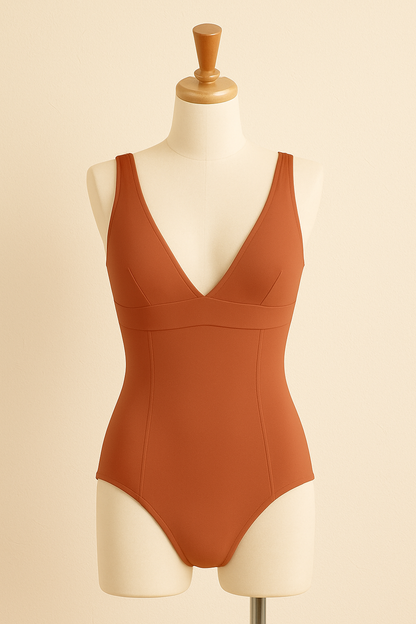 TINA Une pièce triangle bretelles ventre plat mousses amovibles