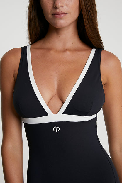 Maillot de Bain Triangle CELESTE - Une Pièce Chic avec Contours Poudre